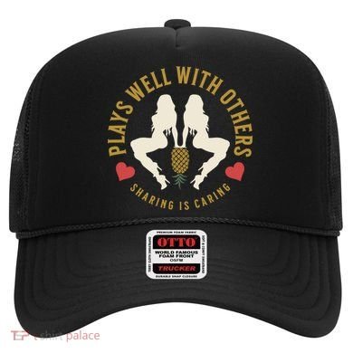 Plays Well With Others Swinger Couples Upside Down Pineapple Gift Hat