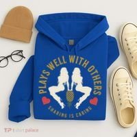 Plays Well With Others Swinger Couples Upside Down Pineapple Gift Hoodie thumb 4