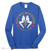 Plays Well With Others Swinger Couples Upside Down Pineapple Gift Long Sleeve Shirt thumb 0