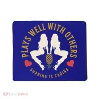 Plays Well With Others Swinger Couples Upside Down Pineapple Gift Mousepad thumb 0