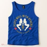 Plays Well With Others Swinger Couples Upside Down Pineapple Gift Tank Top thumb 2
