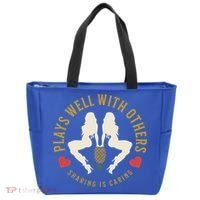 Plays Well With Others Swinger Couples Upside Down Pineapple Gift Tote Bag thumb 0