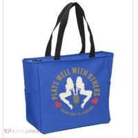 Plays Well With Others Swinger Couples Upside Down Pineapple Gift Tote Bag thumb 2