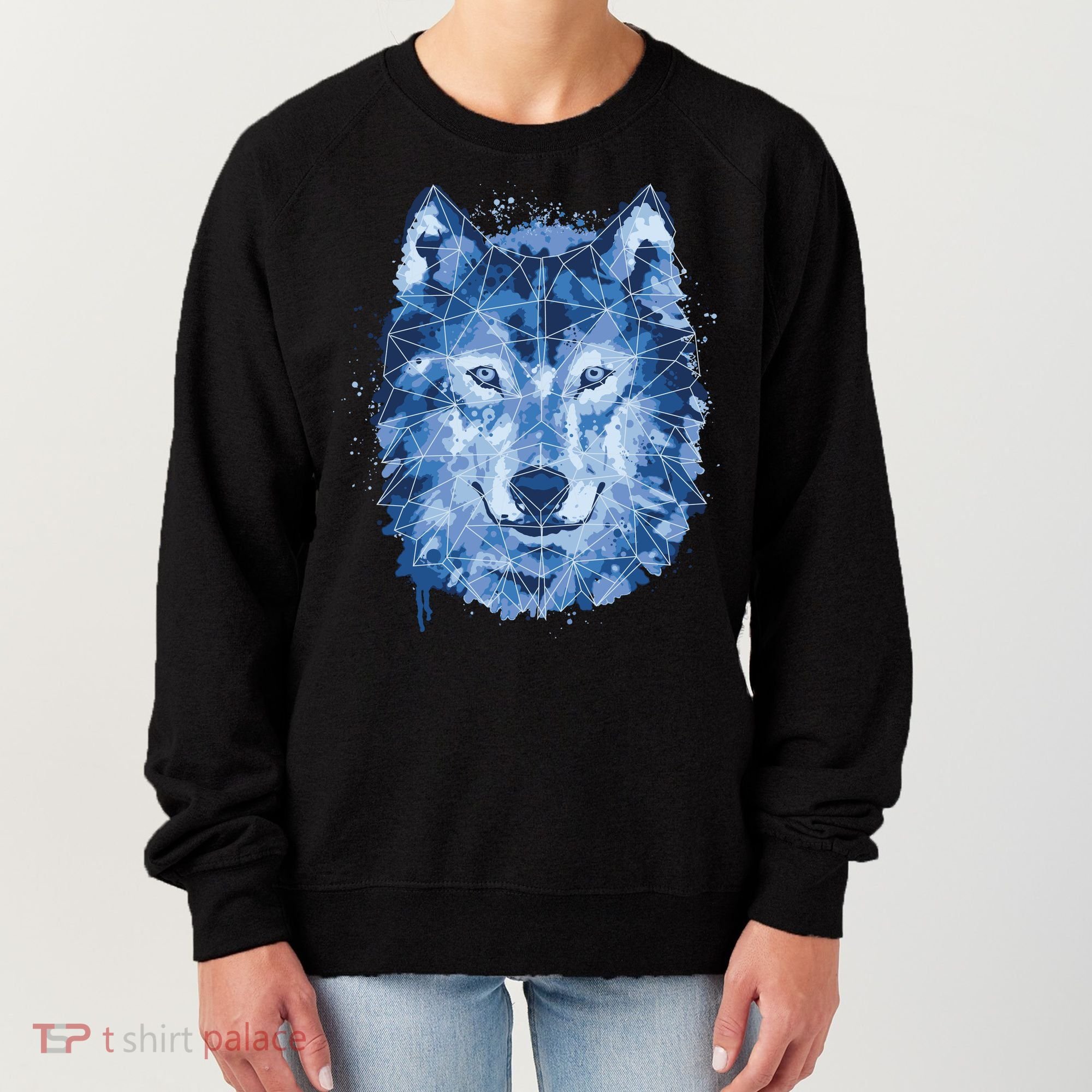 Polygon Wolf Wild Animal Women's Sweatshirt