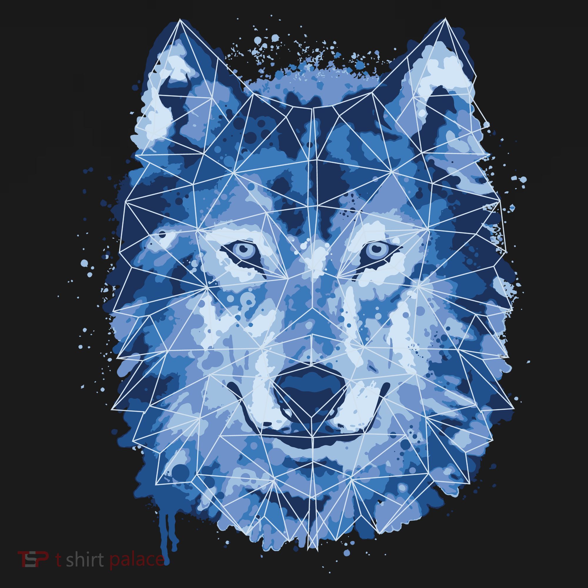 Polygon Wolf Wild Animal Doggie Tank