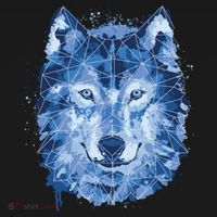 Polygon Wolf Wild Animal USA-Made Doggie Bandana thumb 2