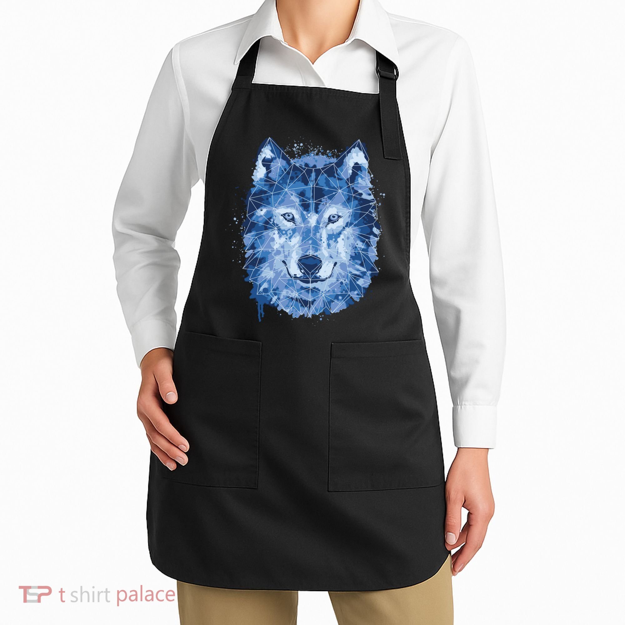 Polygon Wolf Wild Animal Apron