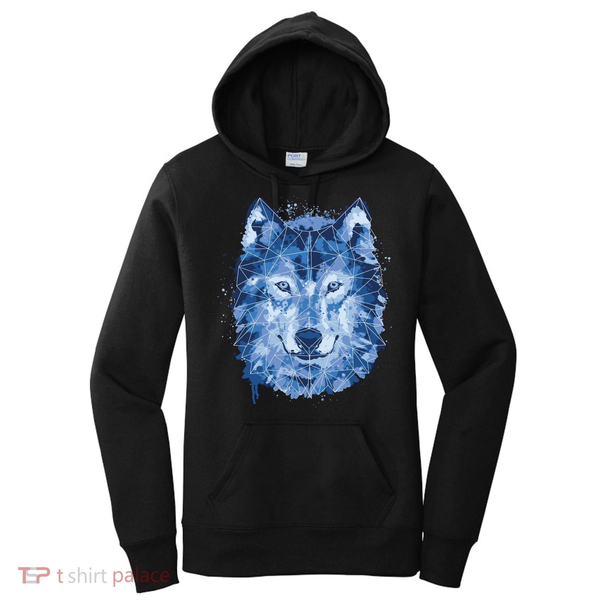Polygon Wolf Wild Animal Women's Hoodie