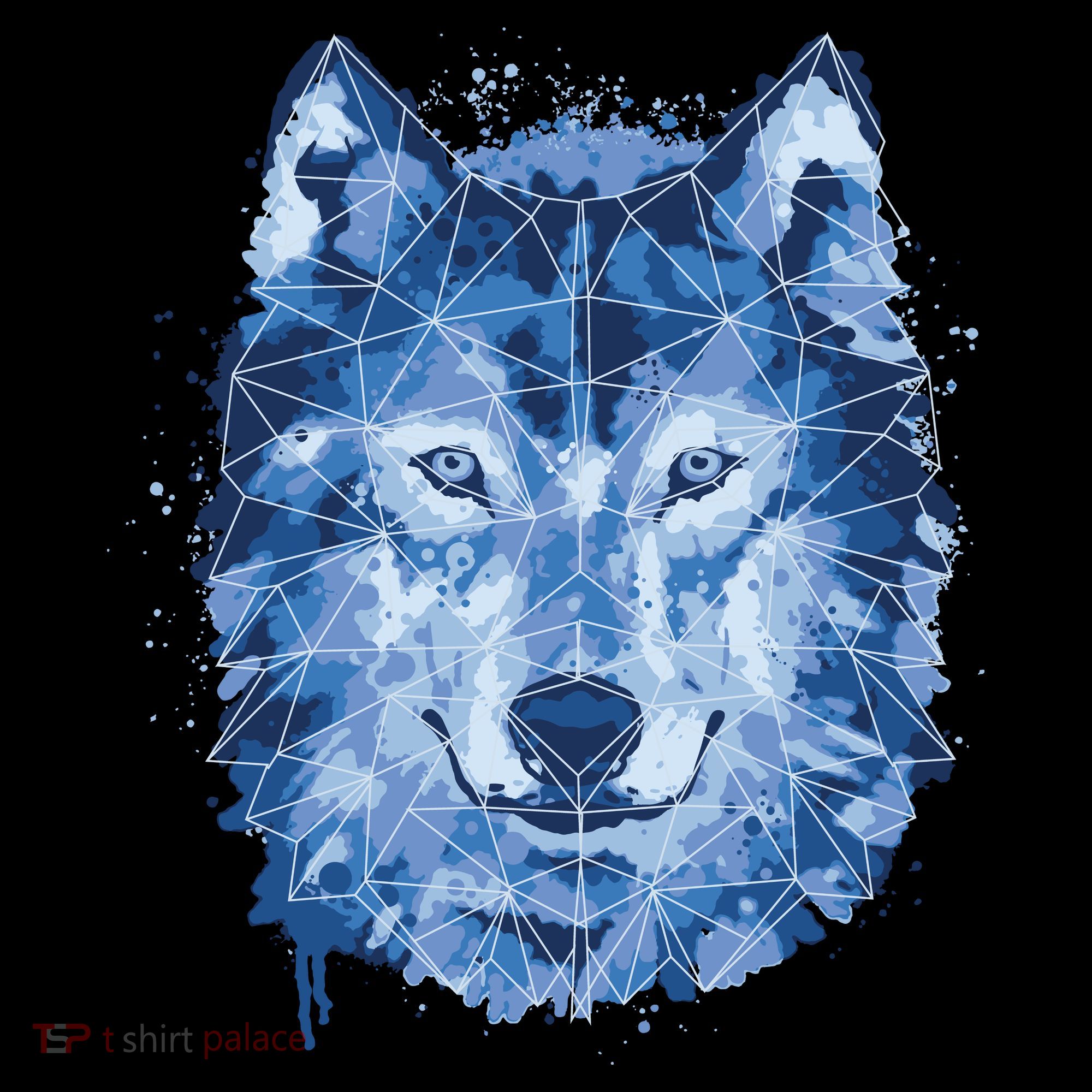 Polygon Wolf Wild Animal Women's Hoodie