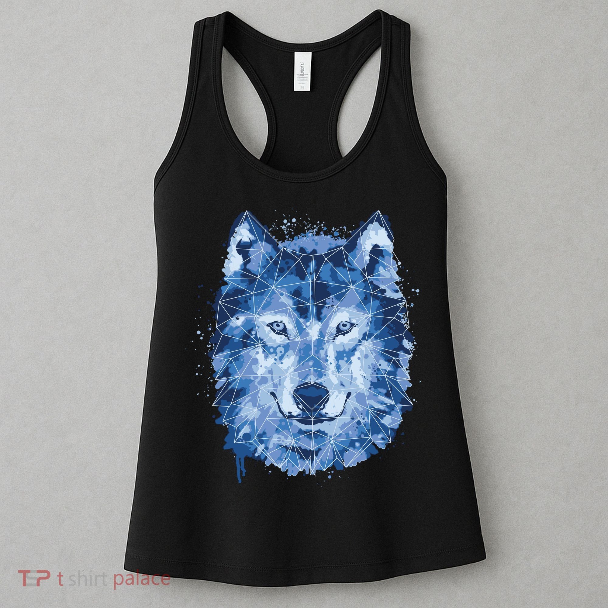 Polygon Wolf Wild Animal Women's Tank Top
