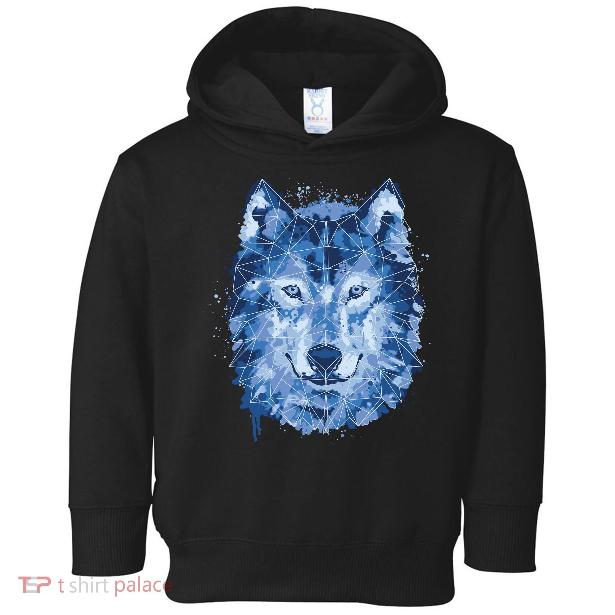 Polygon Wolf Wild Animal Toddler Hoodie