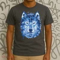 Polygon Wolf Wild Animal T-Shirt thumb 3