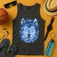Polygon Wolf Wild Animal Tank Top thumb 4
