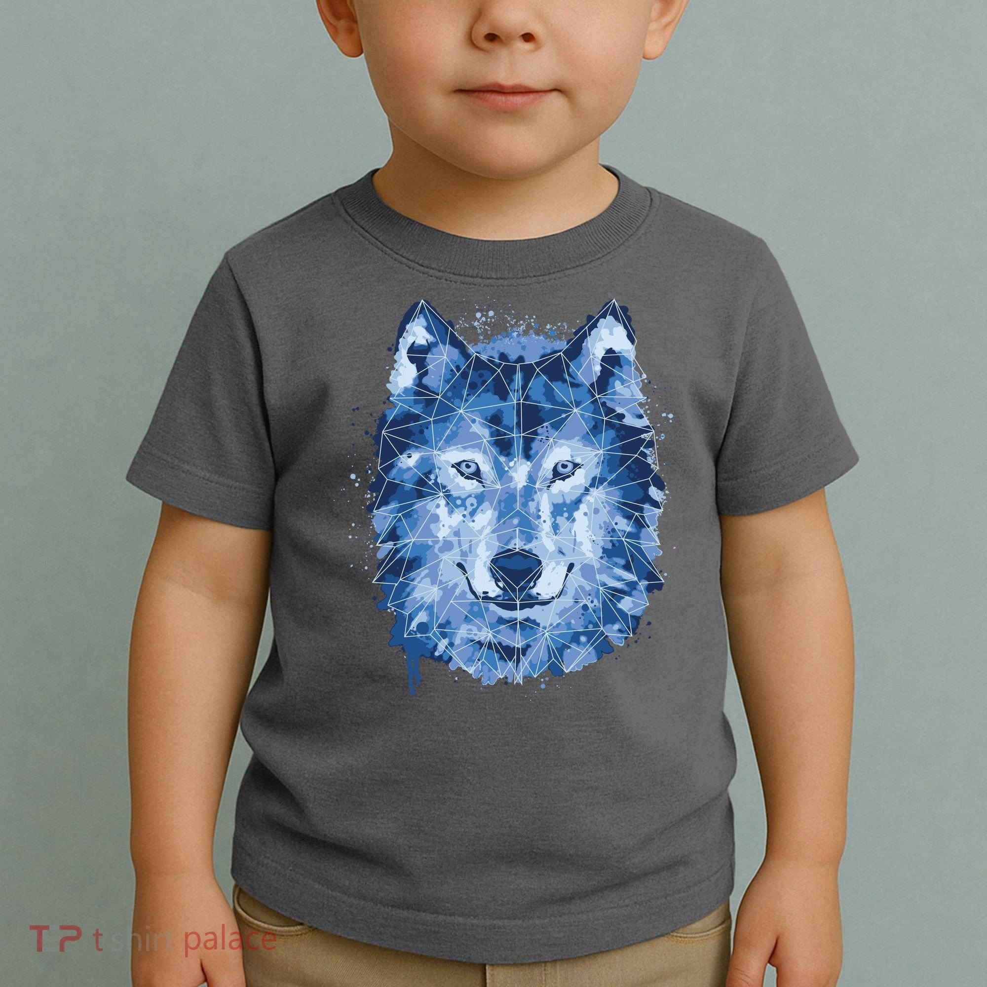 Polygon Wolf Wild Animal Toddler T-Shirt