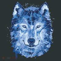 Polygon Wolf Wild Animal Women's Long Sleeve Shirt thumb 2