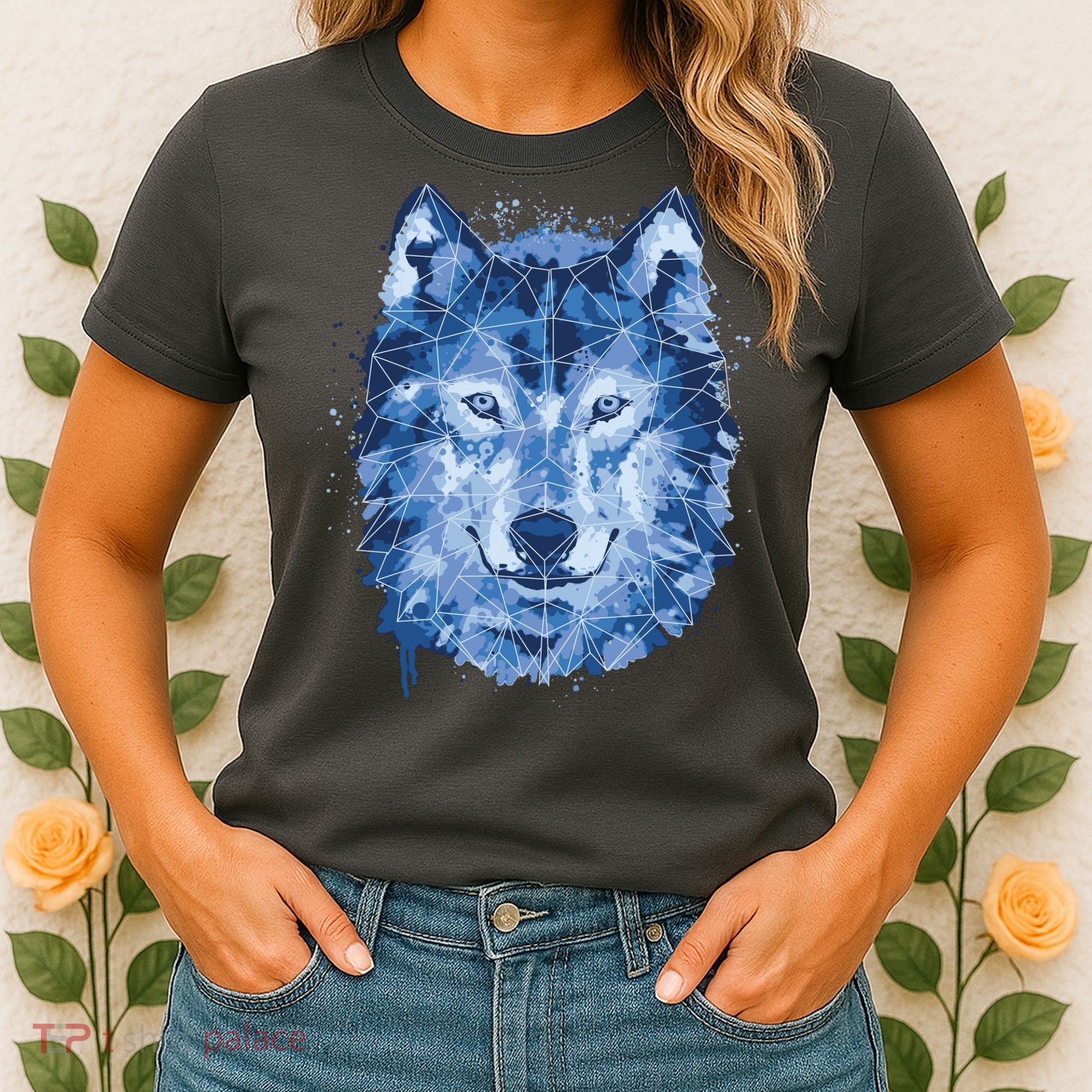 Polygon Wolf Wild Animal Women's T-Shirt