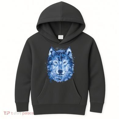 Polygon Wolf Wild Animal Kids Hoodie