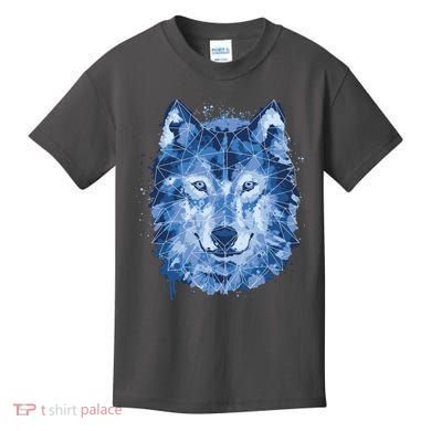 Polygon Wolf Wild Animal Kids T-Shirt