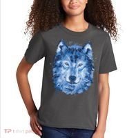 Polygon Wolf Wild Animal Kids T-Shirt thumb 2