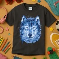 Polygon Wolf Wild Animal Kids T-Shirt thumb 3