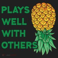 Plays Well With Others Upside Down Pineapple Meaningful Gift Polyamory Gift Women's Sweatshirt thumb 2