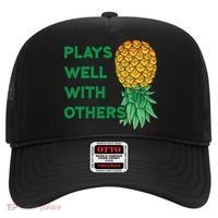 Plays Well With Others Upside Down Pineapple Meaningful Gift Polyamory Gift Hat thumb 0