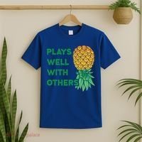 Plays Well With Others Upside Down Pineapple Meaningful Gift Polyamory Gift T-Shirt thumb 2