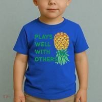 Plays Well With Others Upside Down Pineapple Meaningful Gift Polyamory Gift Toddler T-Shirt thumb 2