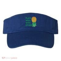 Plays Well With Others Upside Down Pineapple Meaningful Gift Polyamory Gift Visor thumb 0