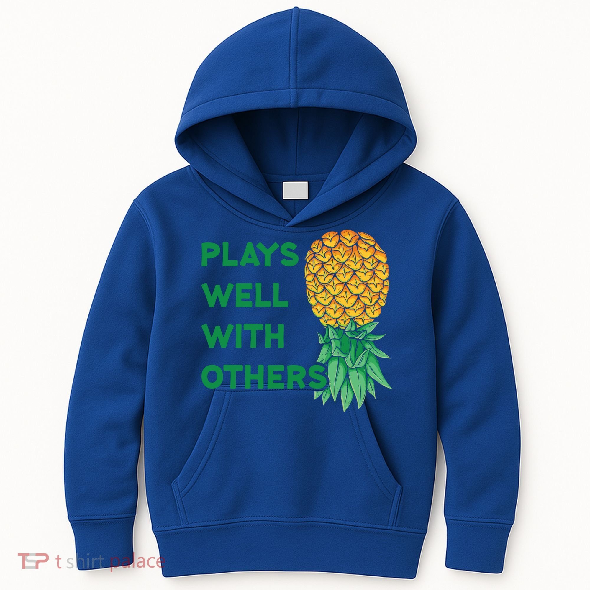 Plays Well With Others Upside Down Pineapple Meaningful Gift Polyamory Gift Kids Hoodie