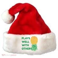 Plays Well With Others Upside Down Pineapple Meaningful Gift Polyamory Gift Santa Hat thumb 0