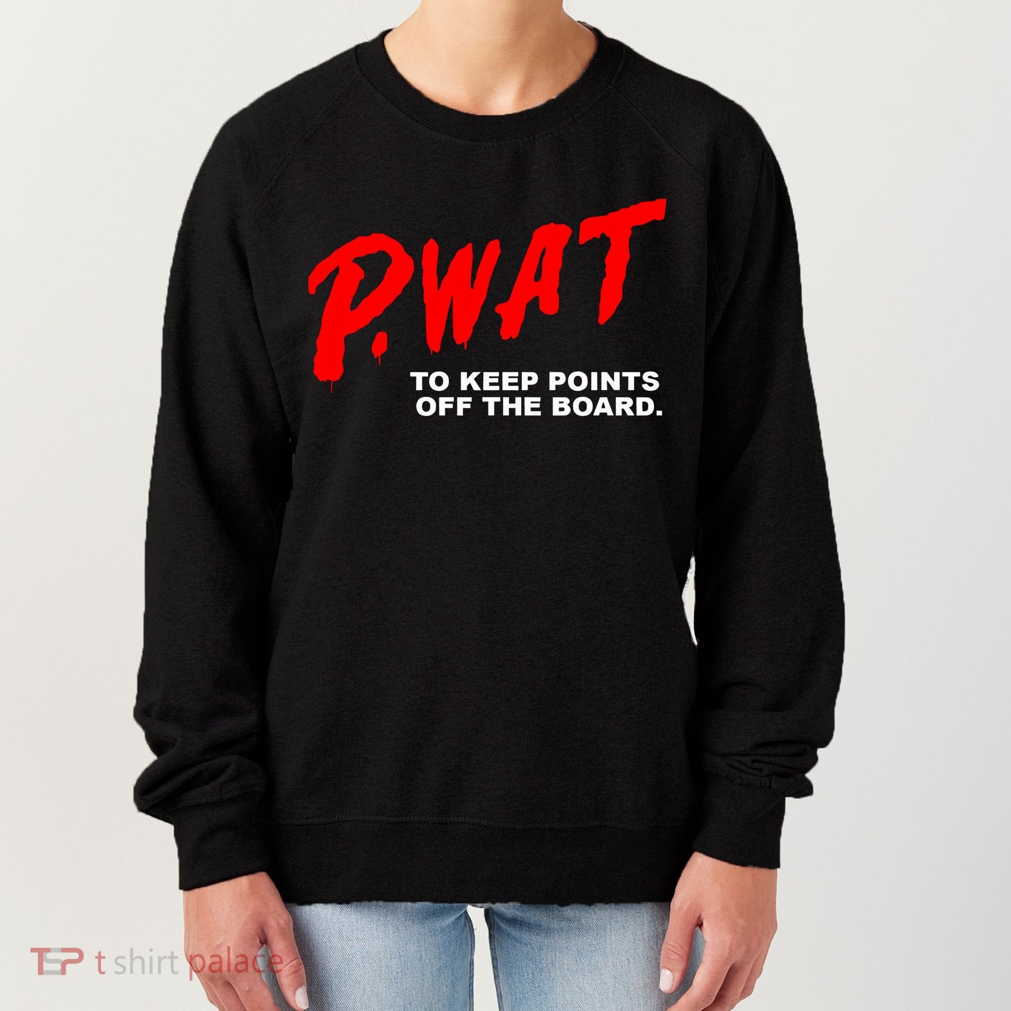 Peyton Watson Wearing P.Wat Too Keep Points Off The Board Women's Sweatshirt
