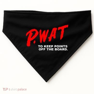 Peyton Watson Wearing P.Wat Too Keep Points Off The Board USA-Made Doggie Bandana
