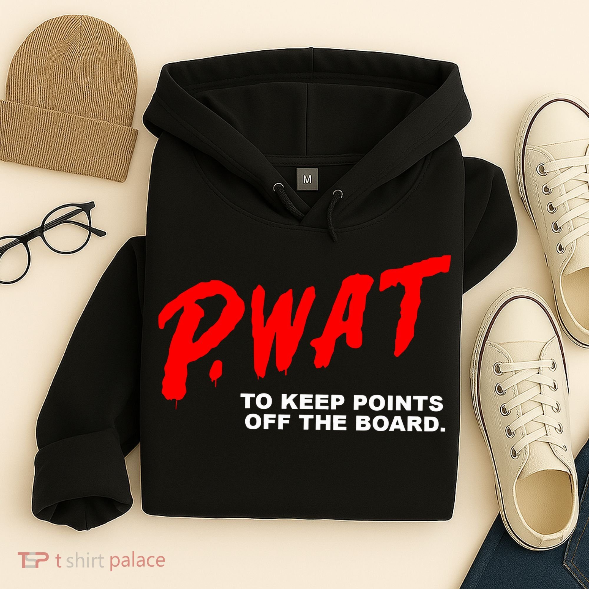 Peyton Watson Wearing P.Wat Too Keep Points Off The Board Hoodie