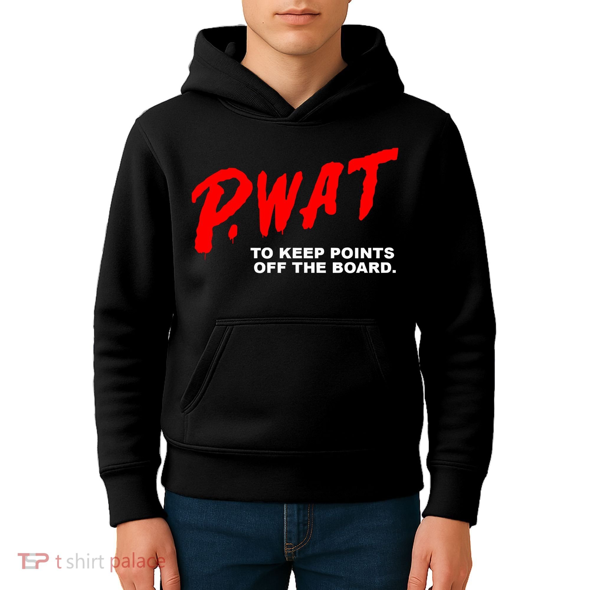 Peyton Watson Wearing P.Wat Too Keep Points Off The Board Kids Hoodie