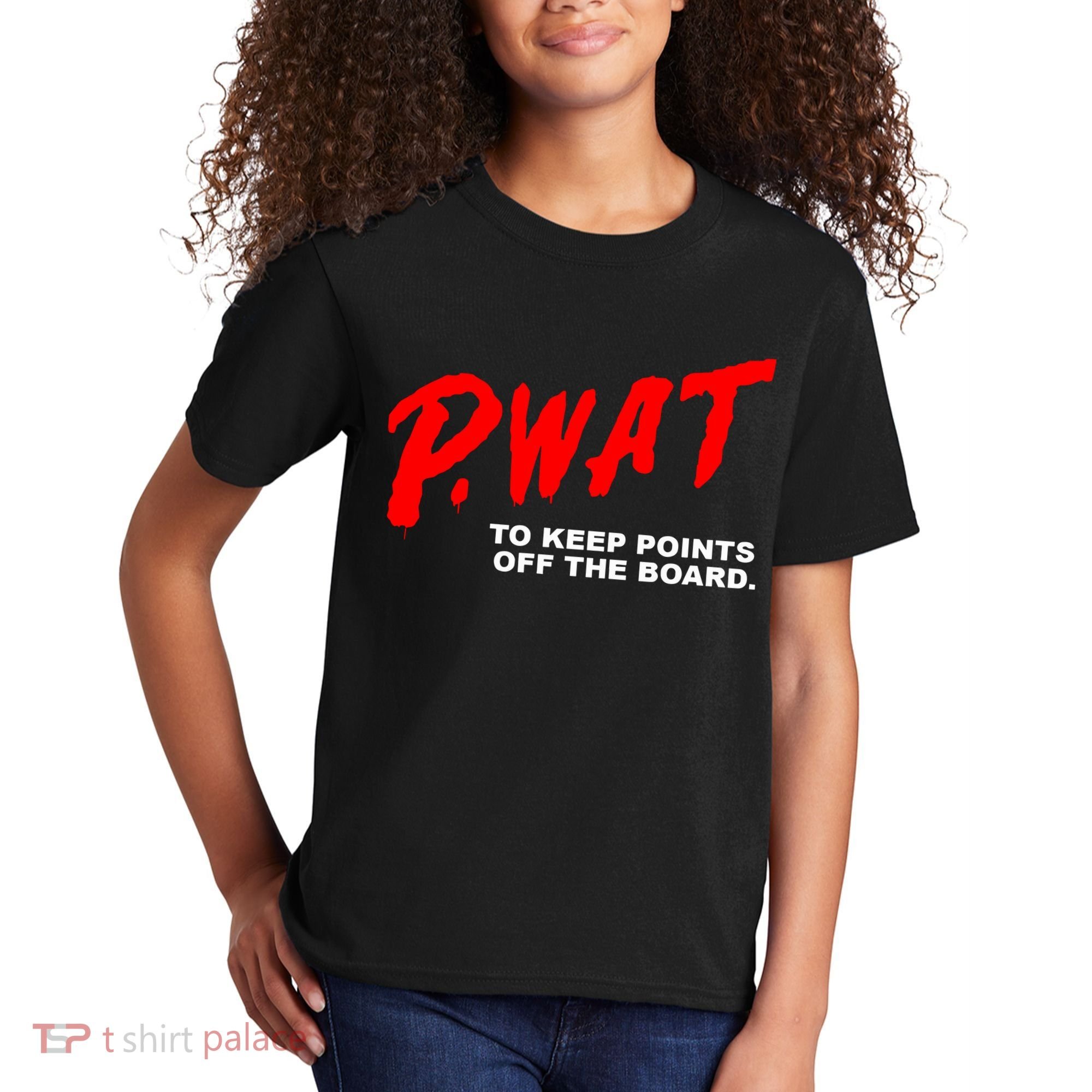 Peyton Watson Wearing P.Wat Too Keep Points Off The Board Kids T-Shirt