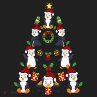 Penguin Xmas Lighting Tree Penguin Christmas Women's Sweatshirt thumb 2