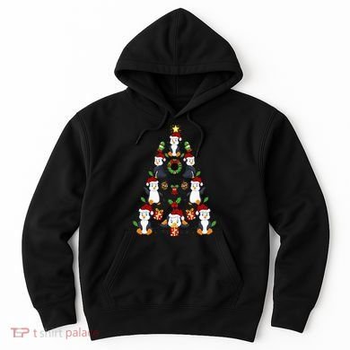Penguin Xmas Lighting Tree Penguin Christmas Hoodie