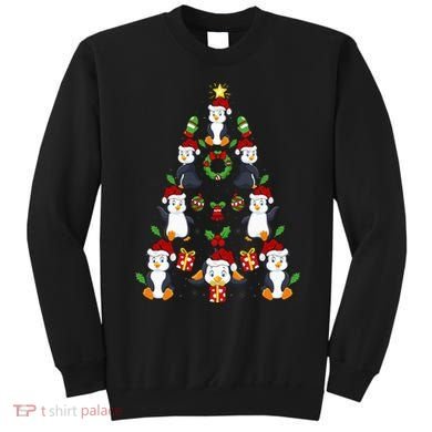 Penguin Xmas Lighting Tree Penguin Christmas Sweatshirt