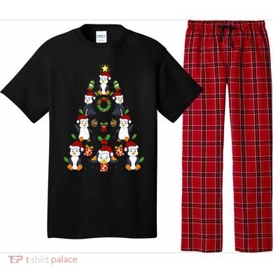 Penguin Xmas Lighting Tree Penguin Christmas Pajama Set