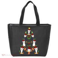 Penguin Xmas Lighting Tree Penguin Christmas Tote Bag thumb 0