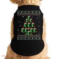 Pickle Xmas Tree Santa Hat Pickle Fruit Christmas Ugly Doggie Tank thumb 0