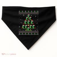 Pickle Xmas Tree Santa Hat Pickle Fruit Christmas Ugly USA-Made Doggie Bandana thumb 0
