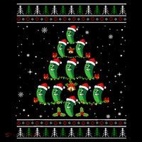 Pickle Xmas Tree Santa Hat Pickle Fruit Christmas Ugly Hoodie thumb 7