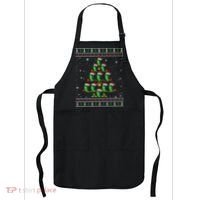 Pickle Xmas Tree Santa Hat Pickle Fruit Christmas Ugly Apron thumb 0