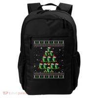Pickle Xmas Tree Santa Hat Pickle Fruit Christmas Ugly Backpack thumb 0