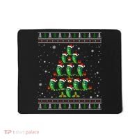 Pickle Xmas Tree Santa Hat Pickle Fruit Christmas Ugly Mousepad thumb 0