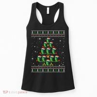 Pickle Xmas Tree Santa Hat Pickle Fruit Christmas Ugly Women's Tank Top thumb 0