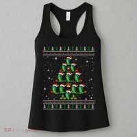 Pickle Xmas Tree Santa Hat Pickle Fruit Christmas Ugly Women's Tank Top thumb 3