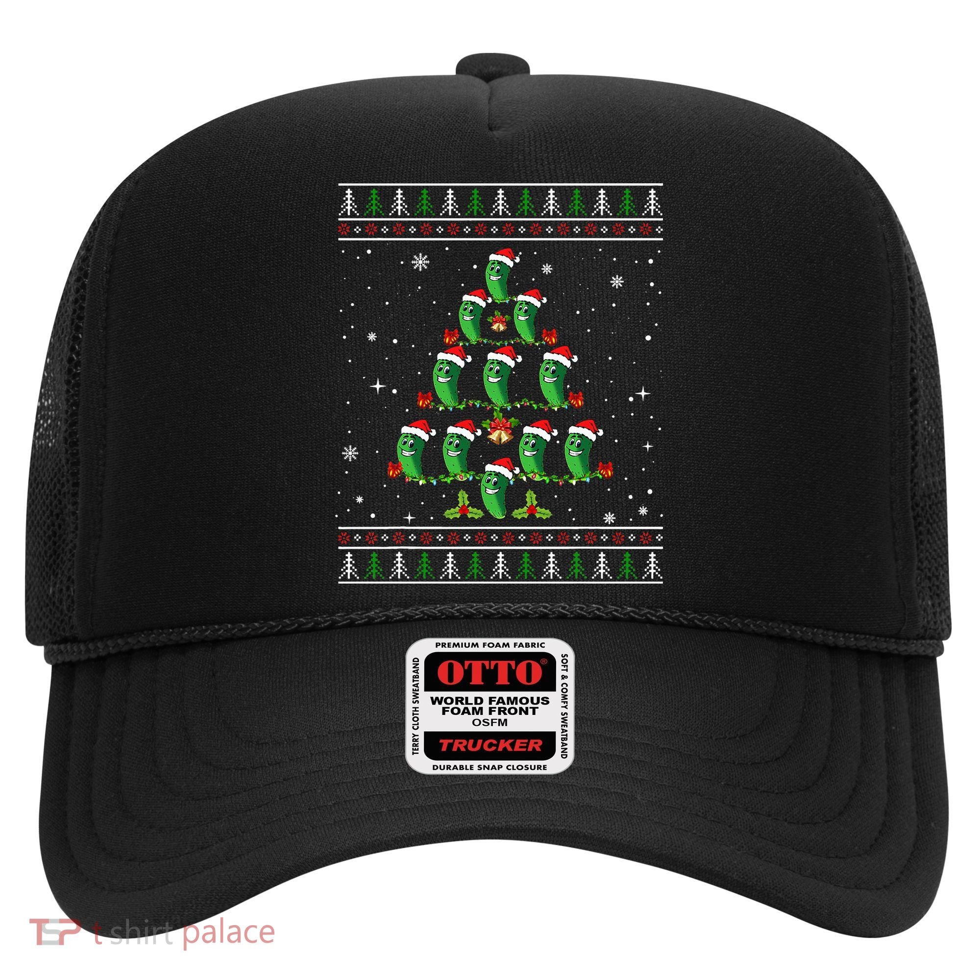 Pickle Xmas Tree Santa Hat Pickle Fruit Christmas Ugly Hat